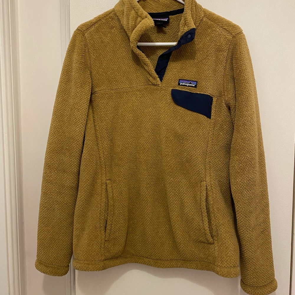 Patagonia Re-Tool Snap-T Fleece Pullover Kastanos Brown Biscuit Large